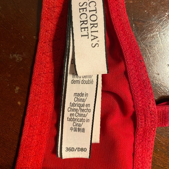 Victoria’s Secret red lace Dream Angels bra sz 36D - Picture 4 of 5